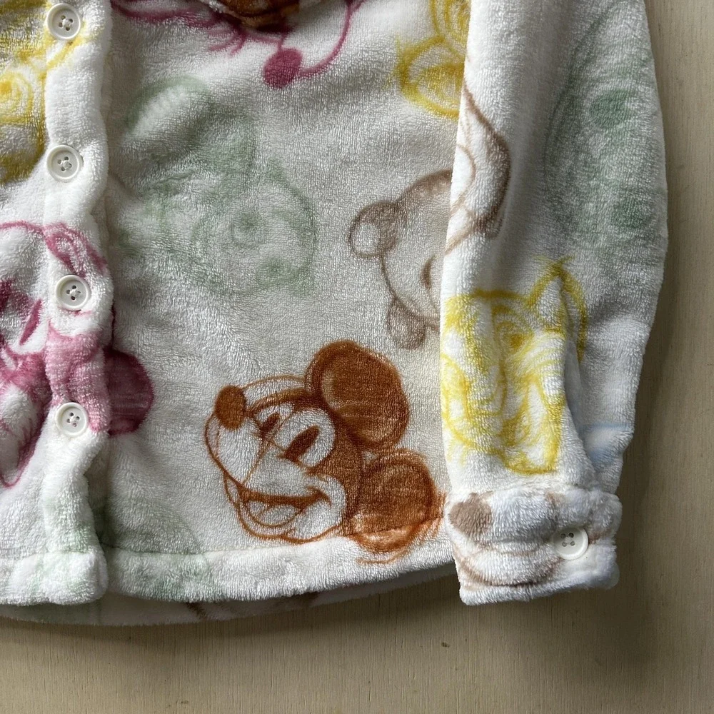 Disney Pajama Top Kids Large 10-12 Multicolor Winnie The Pooh Fleece Long Sleeve